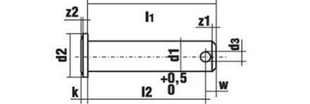 DIN 1434	Палец цилиндрический с уменьшенной головкой
