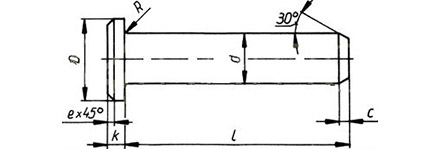 DIN 1435 Палец цилиндрический с головкой