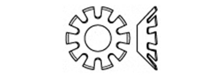 DIN 6797 V Шайба зубчатая упругая форма V (вогнутая)